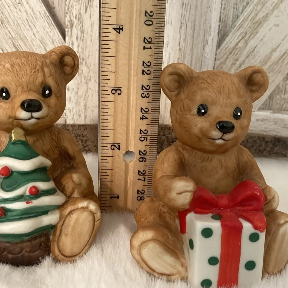 Homco Christmas Bear Figurines